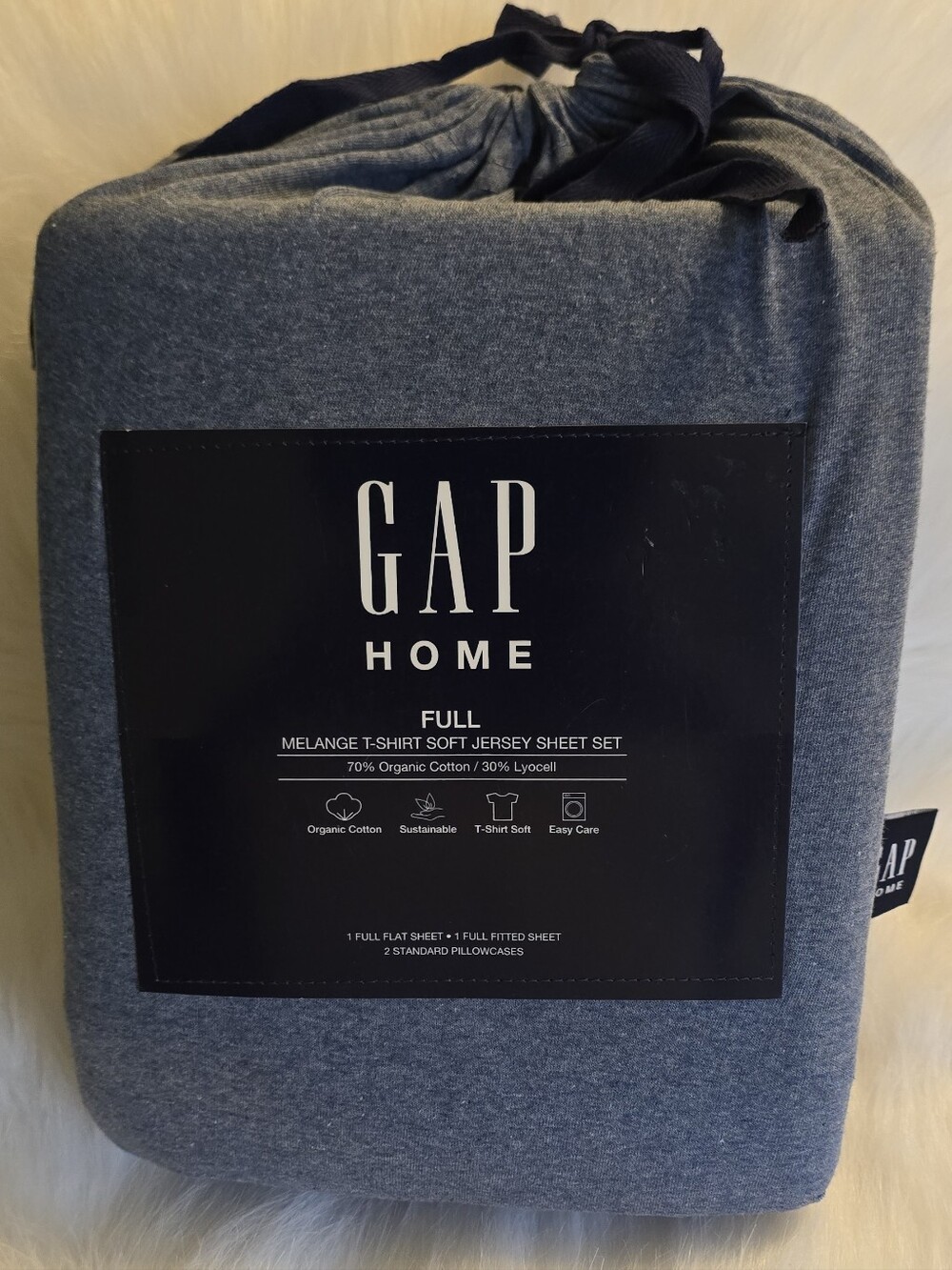 GAP Home Full Jersey Sheet Set - Navy